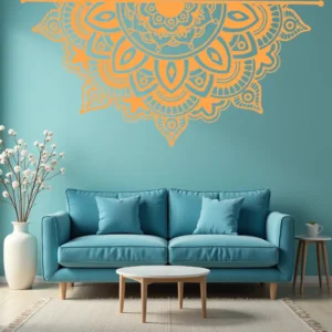Rising Mandala Wall Stickers Golden | Stickers on Wall