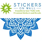 Chevron Mandala Wall Sticker Azure Blue | Stickers on Wall