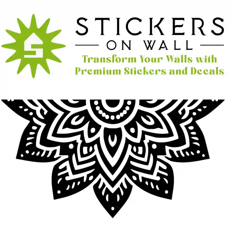 Chevron Mandala Wall Sticker Black | Stickers on Wall
