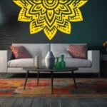 Chevron Mandala Wall Sticker Golden | Stickers on Wall