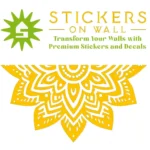 Chevron Mandala Wall Sticker Golden Yellow | Stickers on Wall