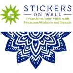 Chevron Mandala Wall Sticker Medium Blue | Stickers on Wall