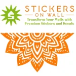 Chevron Mandala Wall Sticker Orange | Stickers on Wall