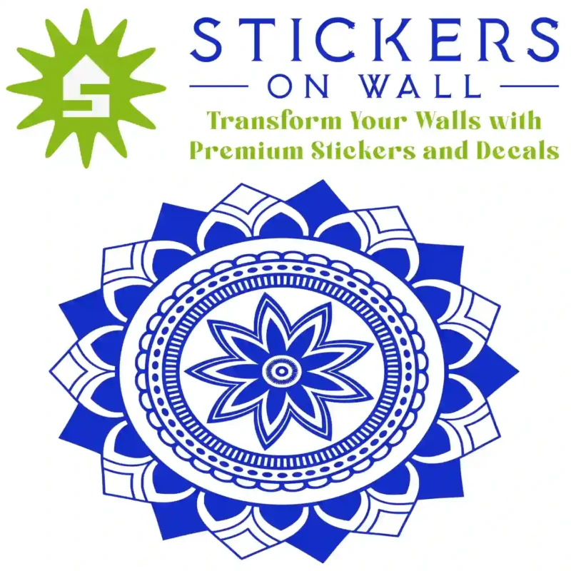 Crest Mandala Wall Sticker Brilliant Blue | Stickers on Wall