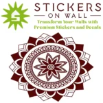 Crest Mandala Wall Sticker Burgundy | Stickers on Wall