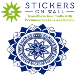 Crest Mandala Wall Sticker Medium Blue | Stickers on Wall