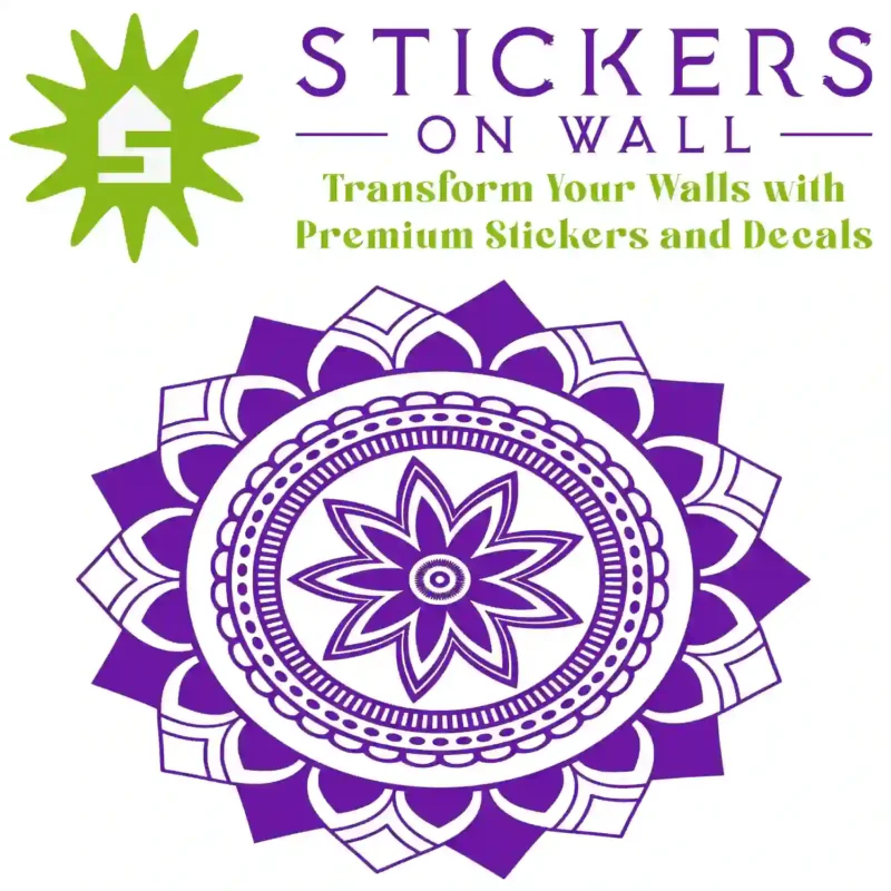 Crest Mandala Wall Sticker Perfect Purple | Stickers on Wall