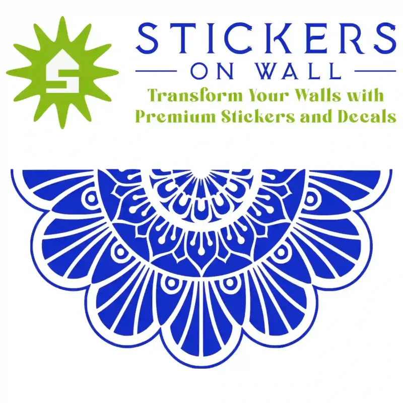 Fan Mandala Wall Sticker Brilliant Blue | Stickers on Wall