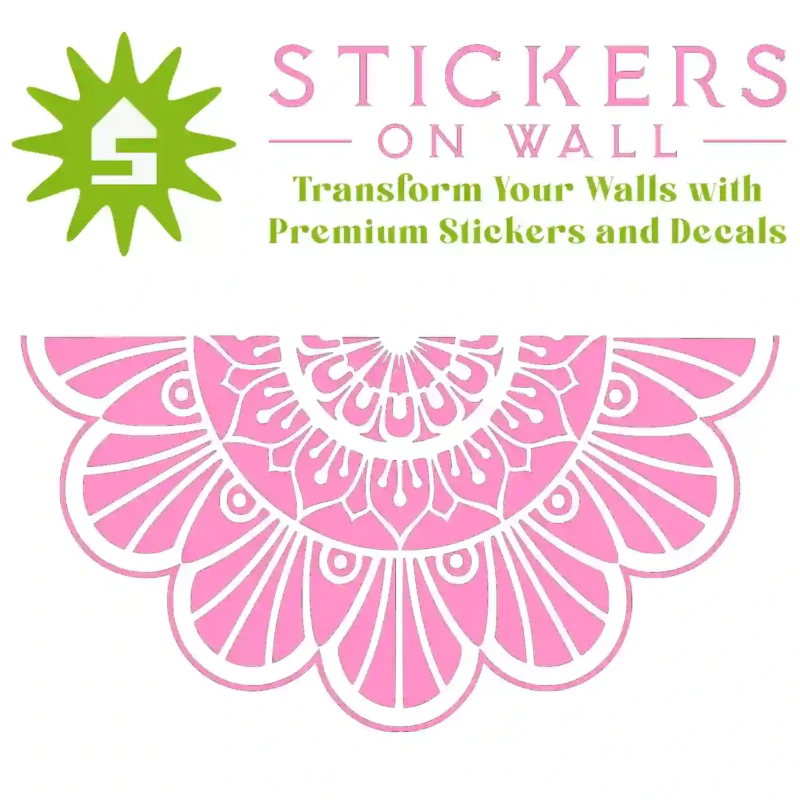 Fan Mandala Wall Sticker Bubblegum | Stickers on Wall