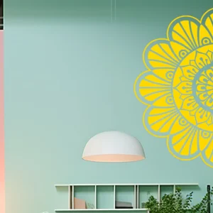 Fan Mandala Wall Sticker Golden | Stickers on Wall