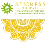 Fan Mandala Wall Sticker Golden Yellow | Stickers on Wall