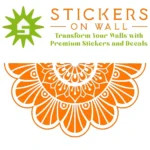 Fan Mandala Wall Sticker Orange | Stickers on Wall