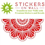 Fan Mandala Wall Sticker Red | Stickers on Wall