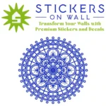 Geo Mandala Wall Stickers Brilliant Blue | Stickers on Wall