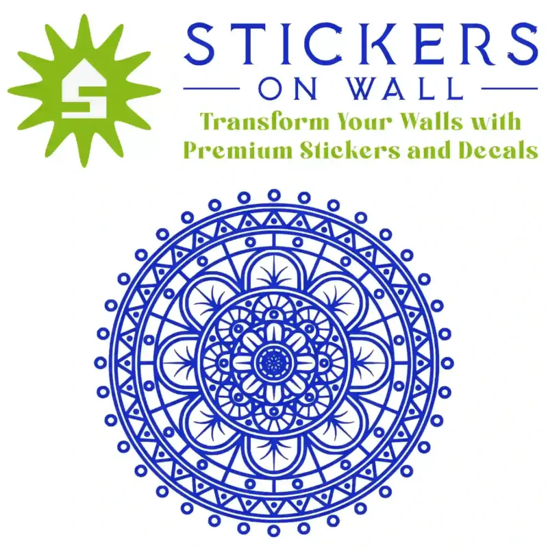 Geo Mandala Wall Stickers Brilliant Blue | Stickers on Wall