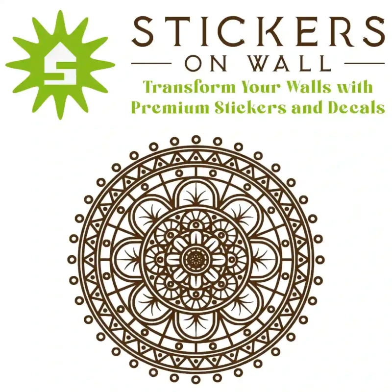 Geo Mandala Wall Stickers Brown | Stickers on Wall