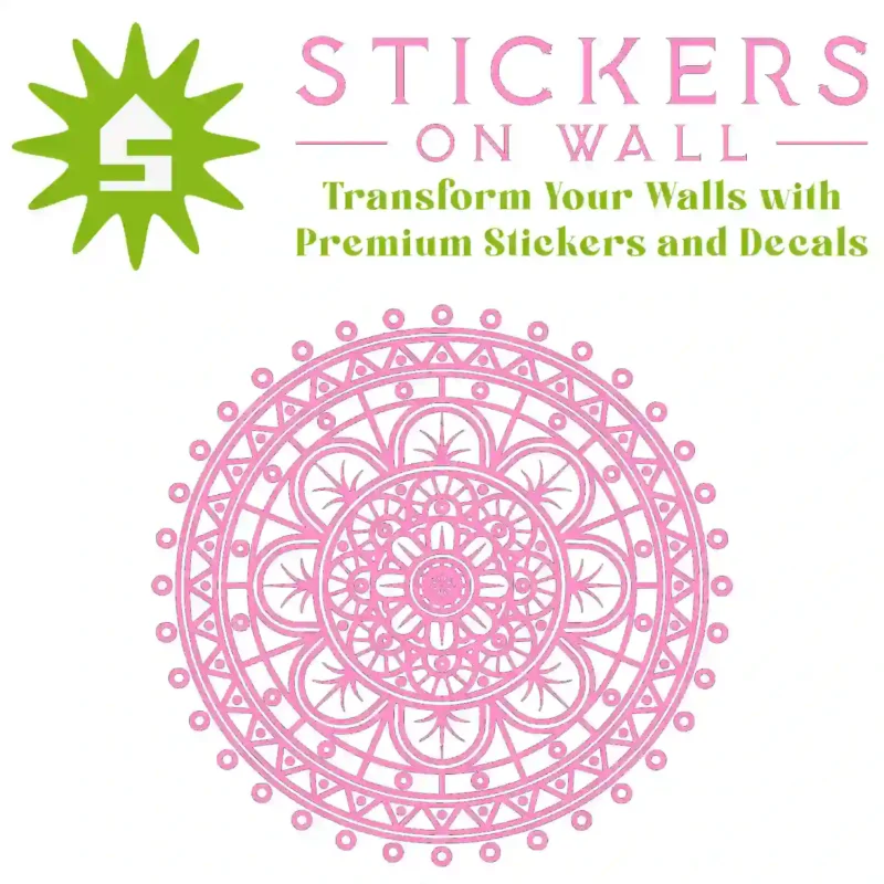 Geo Mandala Wall Stickers Bubblegum | Stickers on Wall