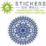 Geo Mandala Wall Stickers Medium Blue | Stickers on Wall