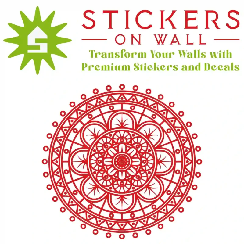 Geo Mandala Wall Stickers Red | Stickers on Wall