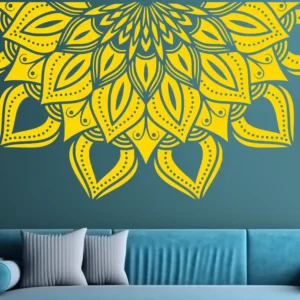 Lace Mandala Wall Sticker Golden