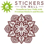 Ornate Mandala Wall Sticker Burgundy | Stickers on Wall