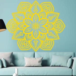 Ornate Mandala Wall Sticker Golden | Stickers on Wall