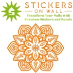 Ornate Mandala Wall Sticker Orange | Stickers on Wall
