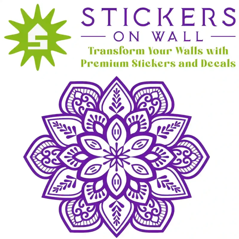 Ornate Mandala Wall Sticker Perfect Purple | Stickers on Wall