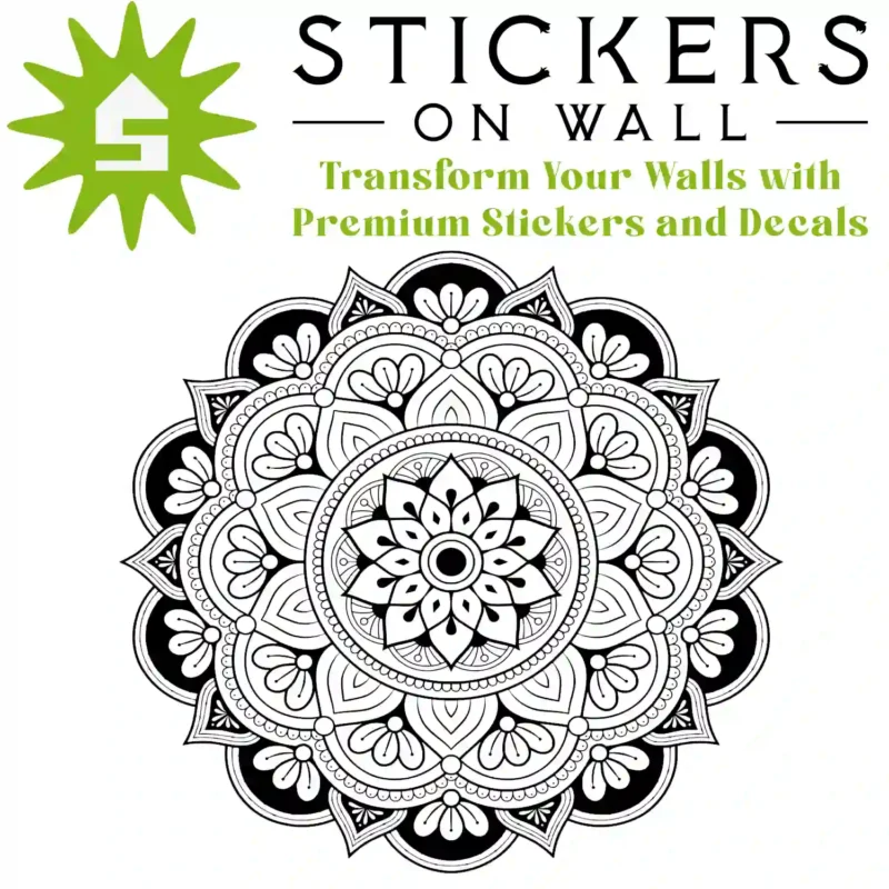Round Mandala Wall Sticker Black | Stickers on Wall