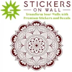 Round Mandala Wall Sticker Burgundy | Stickers on Wall