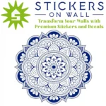 Round Mandala Wall Sticker Medium Blue | Stickers on Wall
