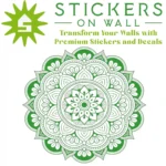 Round Mandala Wall Sticker Mid Green | Stickers on Wall