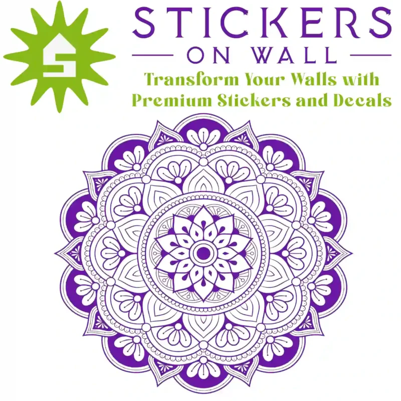 Round Mandala Wall Sticker Perfect Purple | Stickers on Wall