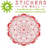 Round Mandala Wall Sticker Red | Stickers on Wall
