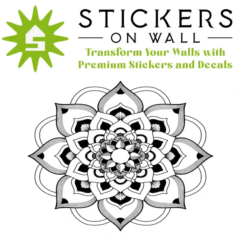 Striped Mandala Wall Sticker Black | Stickers on Wall