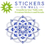 Striped Mandala Wall Sticker Brilliant Blue | Stickers on Wall