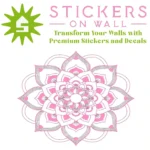 Striped Mandala Wall Sticker Bubblegum | Stickers on Wall