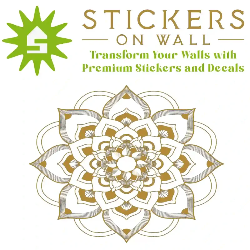 Striped Mandala Wall Sticker Gold | Stickers on Wall