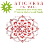 Striped Mandala Wall Sticker Red | Stickers on Wall