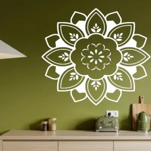Sunburst Mandala Wall Sticker White
