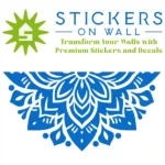 Apex Mandala Wall Sticker Azure Blue | Stickers on Wall