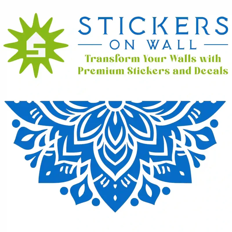 Apex Mandala Wall Sticker Azure Blue | Stickers on Wall