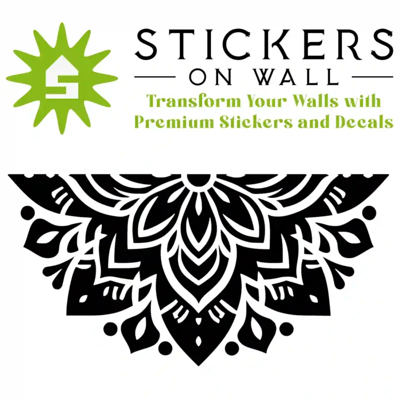 Apex Mandala Wall Sticker Black | Stickers on Wall