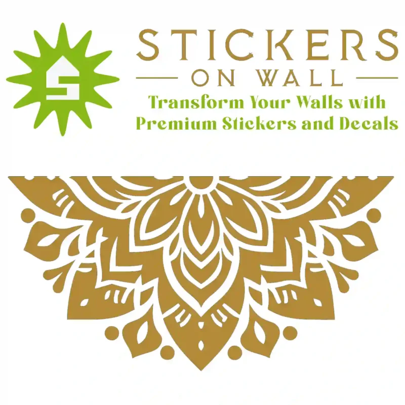 Apex Mandala Wall Sticker Gold | Stickers on Wall