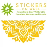 Apex Mandala Wall Sticker Golden Yellow | Stickers on Wall