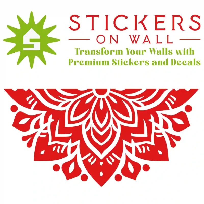 Apex Mandala Wall Sticker Red | Stickers on Wall