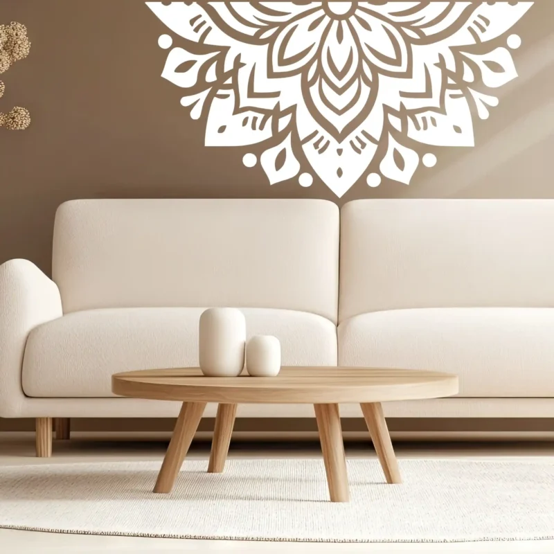 Apex Mandala Wall Sticker White | Stickers on Wall