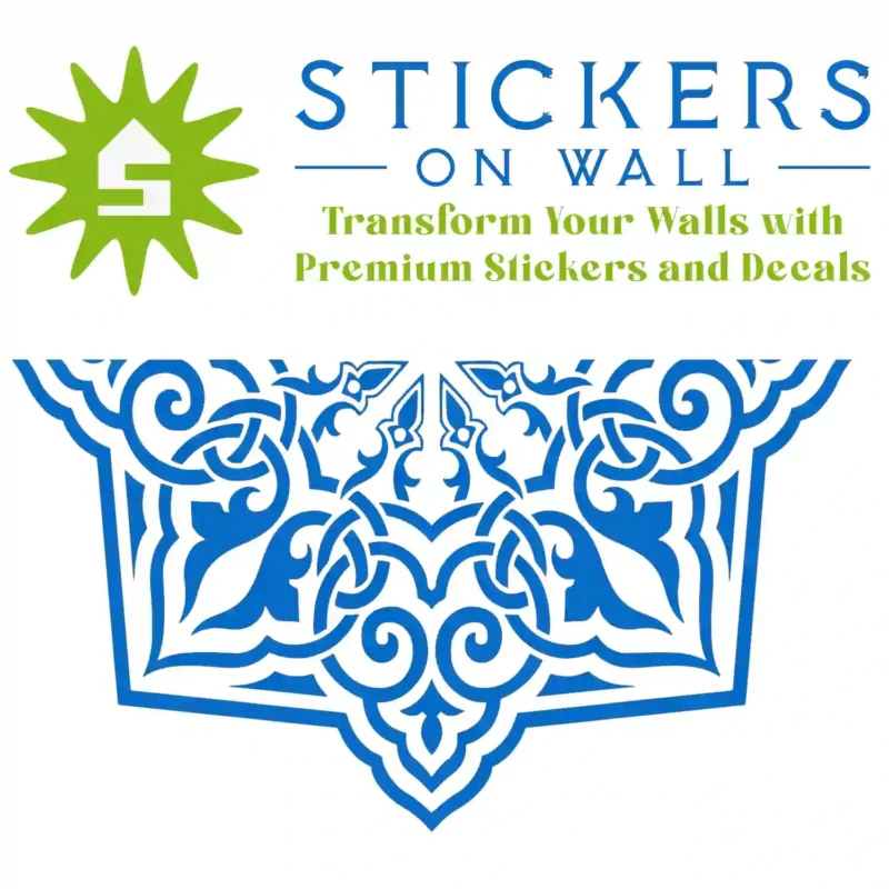 Arabesque Mandala Wall Sticker Azure Blue | Stickers on Wall