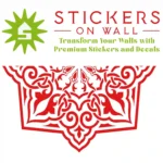 Arabesque Mandala Wall Sticker Red | Stickers on Wall