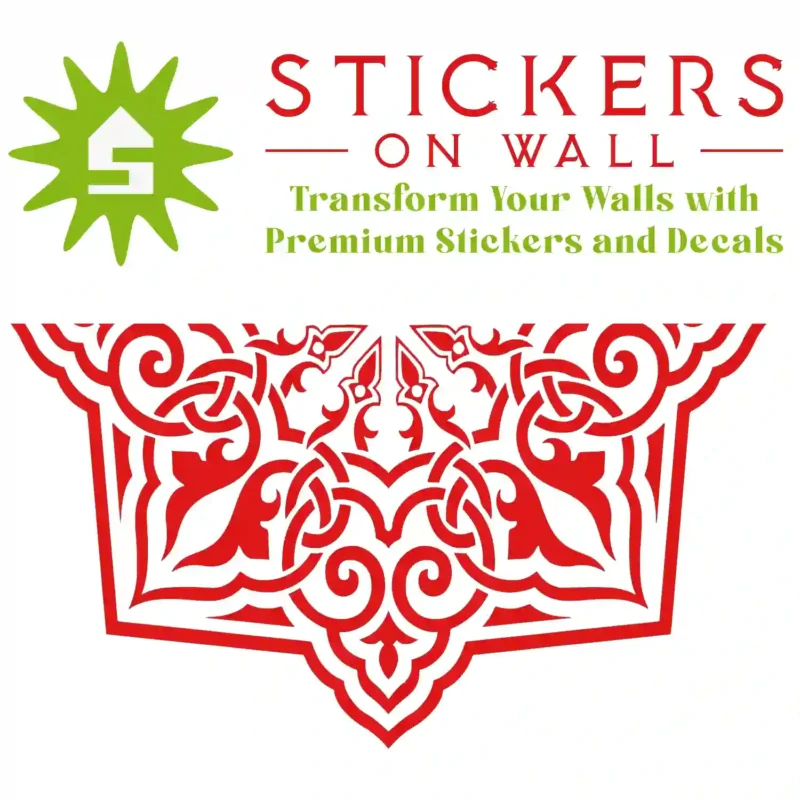 Arabesque Mandala Wall Sticker Red | Stickers on Wall